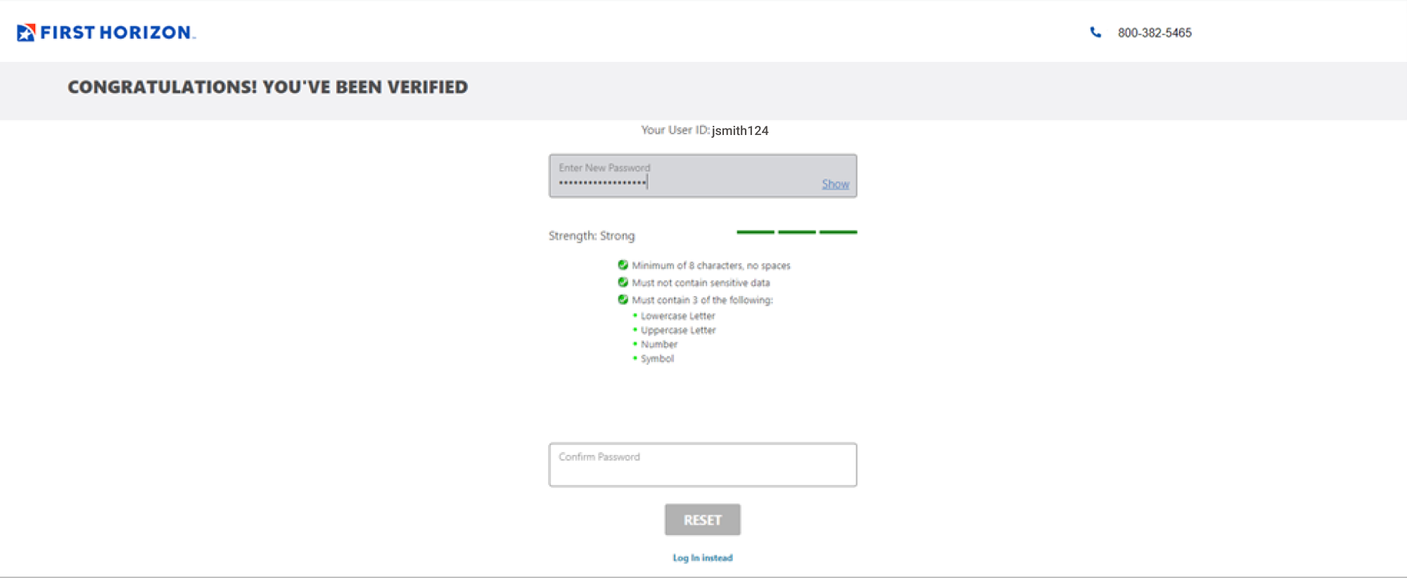 Forgot User ID or Password Online Demo - First Horizon Bank